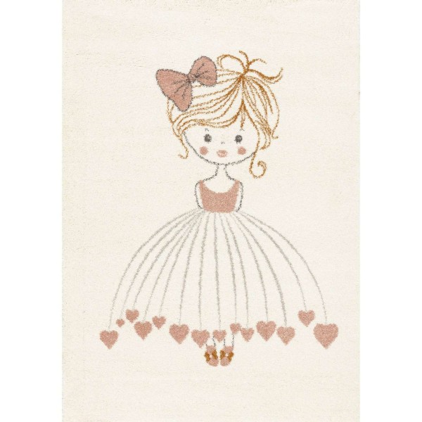 Dywan do Pokoju Dziecka Różowo-Kremowy – Miękki Dywan Dziecięcy Oeko-Tex 160x230 / 120x170